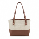 Canvas Classic Combo Tote set of 2 Beige & Brown - Image 2