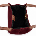 Daily Tote Bag - Premium Woven Fabric Maroon & Brown - Image 5