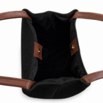 Daily Tote Bag - Premium Woven Fabric Black & Brown - Image 5