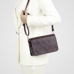 Cross Stitch Crossbody Bag maroon - Image 3