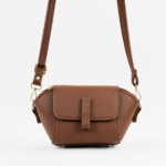 Mini Flap Crossbody Bag Brown - Image 5