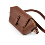 Mini Flap Crossbody Bag Brown - Image 2