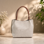 Daily Tote Canvas Bag - Premium Woven Fabric Beige