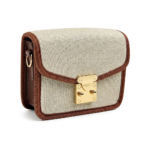 Mini Canvas CrossBody Bag Beige - Image 3