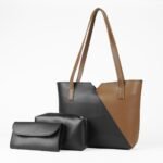 Criss Cross Bag set of 3 Black & brown - Image 2