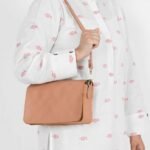 Cross Stitch Crossbody Bag Peach - Image 3