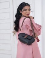 Mini Flap Crossbody Bag Black - Image 7