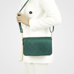 Cross Stitch Crossbody Bag Green - Image 3